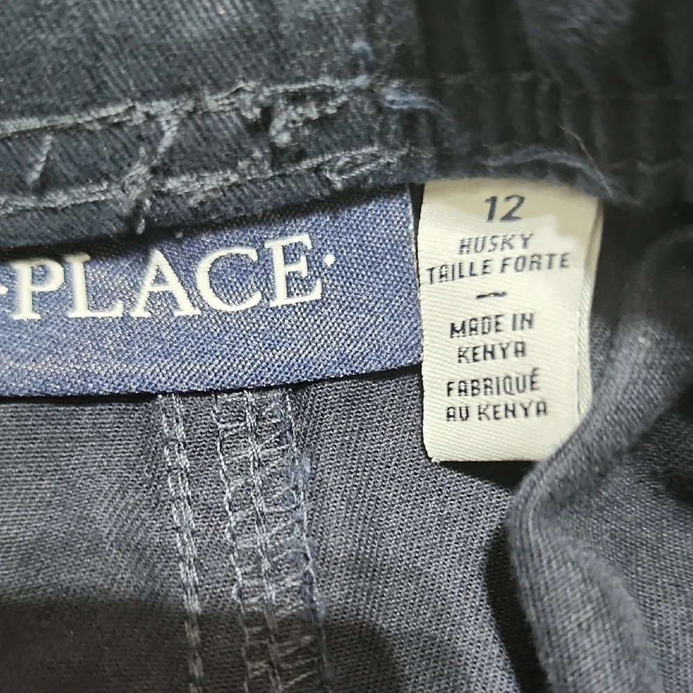 Boy's Navy Cargo Pants 12 Husky